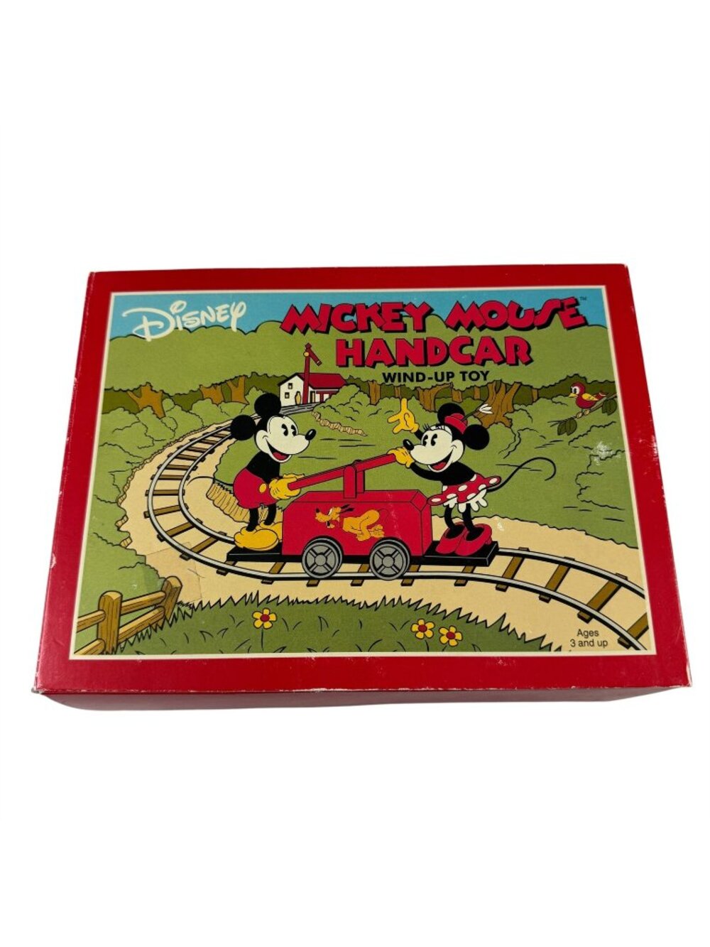 Disney Mickey Mouse Handcar Wind Up Toy Retro Collection Schylling Reproduction